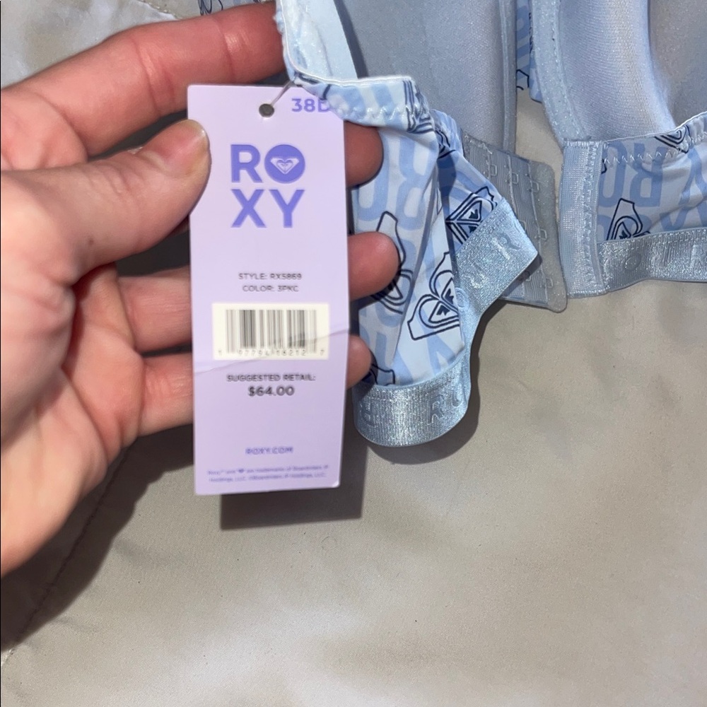 Roxy Light Blue Patterned Bra - Picture 4 of 5